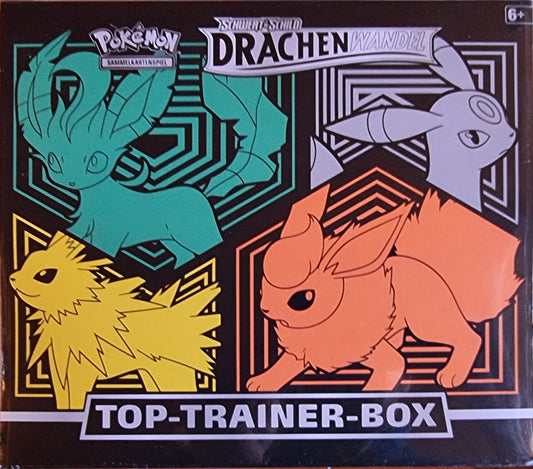 Pokemon Karten Top Trainer Box Schwert & Schild Drachenwandel Version 2 DE