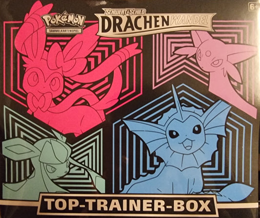 Pokemon Karten Top Trainer Box Schwert & Schild Drachenwandel Version 1 DE