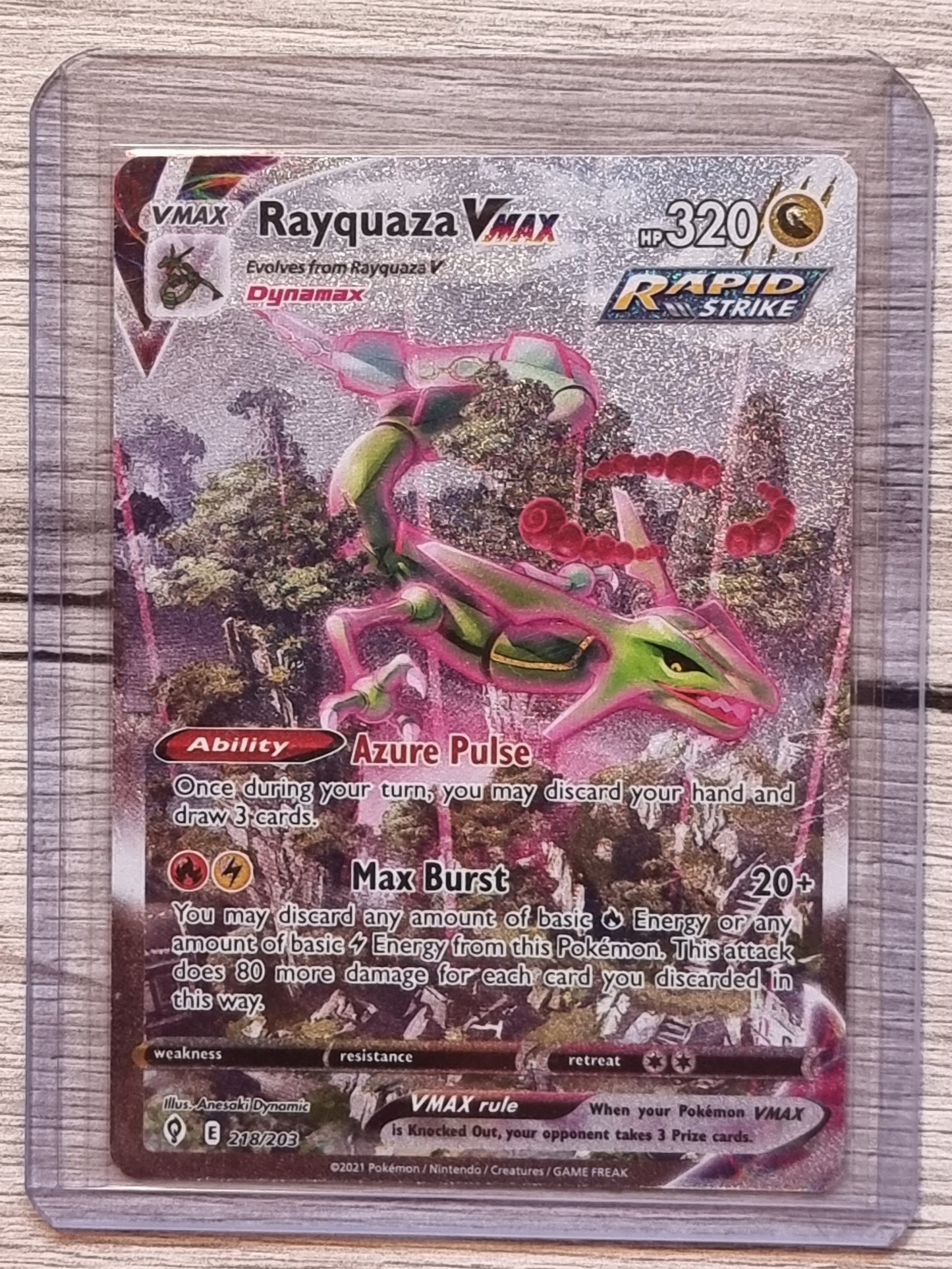 Pokemon Karte Rayquaza VMAX Evolving Skies Englisch