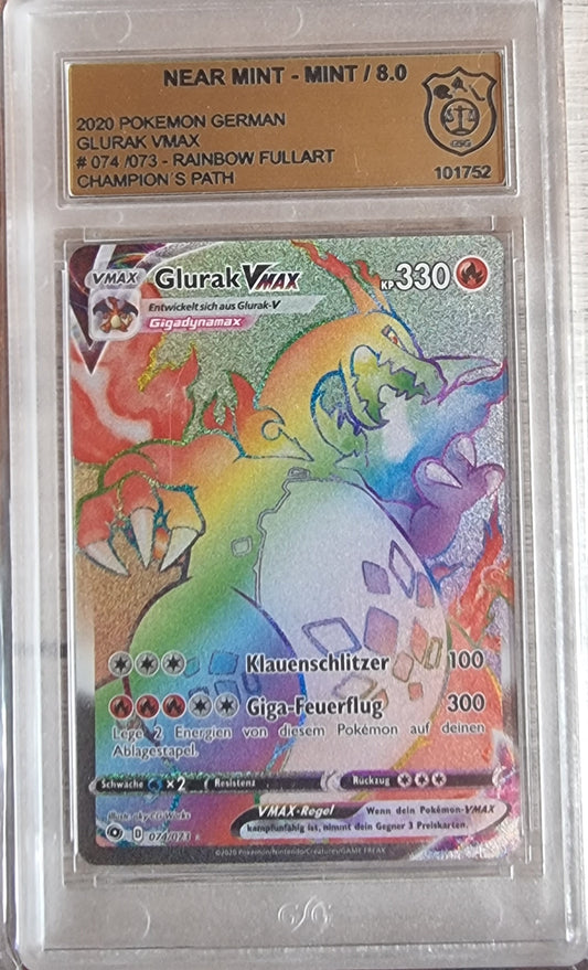 Pokemon Karte Glurak VMAX GSG 8 Champion Path Deutsch