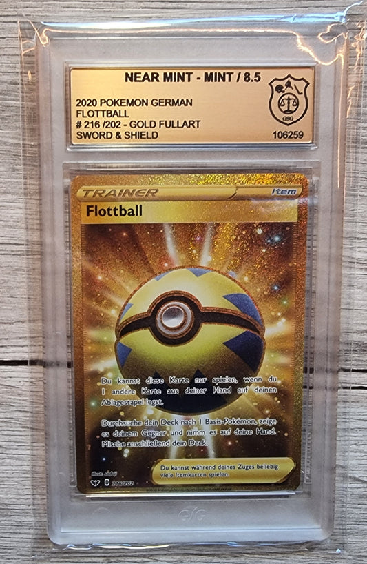 Pokemon Karte Flottball Gold GSG 8.5 Sword & Shield Deutsch