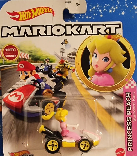 HOT WHEELS GBG28 Mario Kart Prinzessin Peach Fahrzeug Rennwagen Spielzeug Kinder